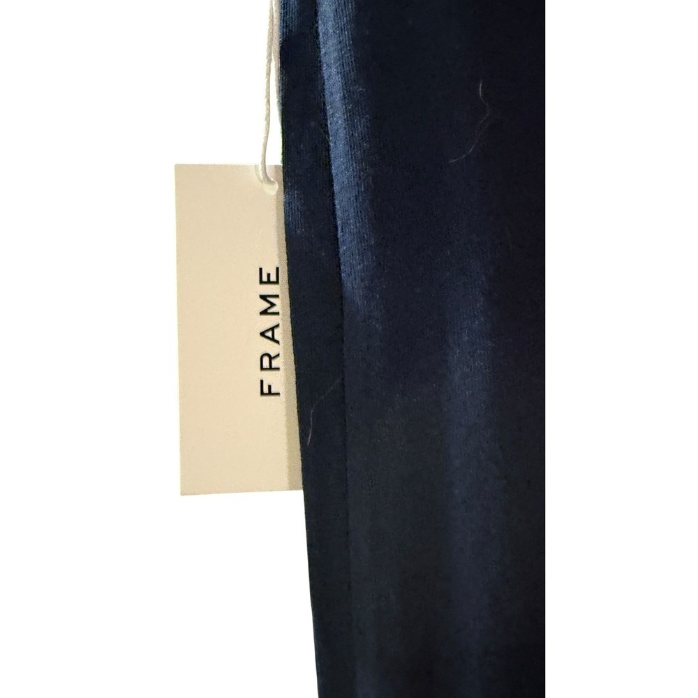 FRAME Dark Blue Sleeveless Crew Neck Maxi Dress Navy Size Medium NWT - Picture 9 of 13